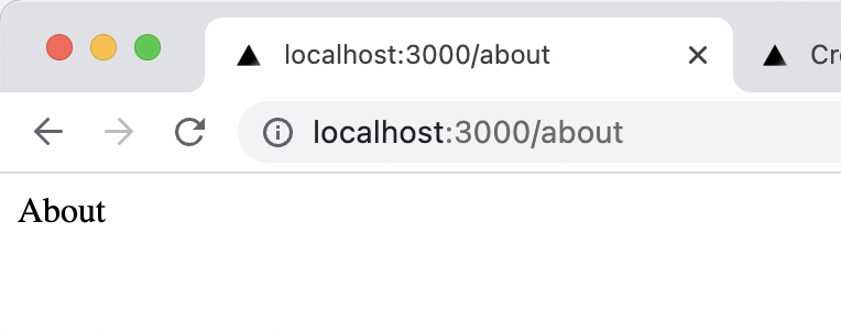 accessing the about page