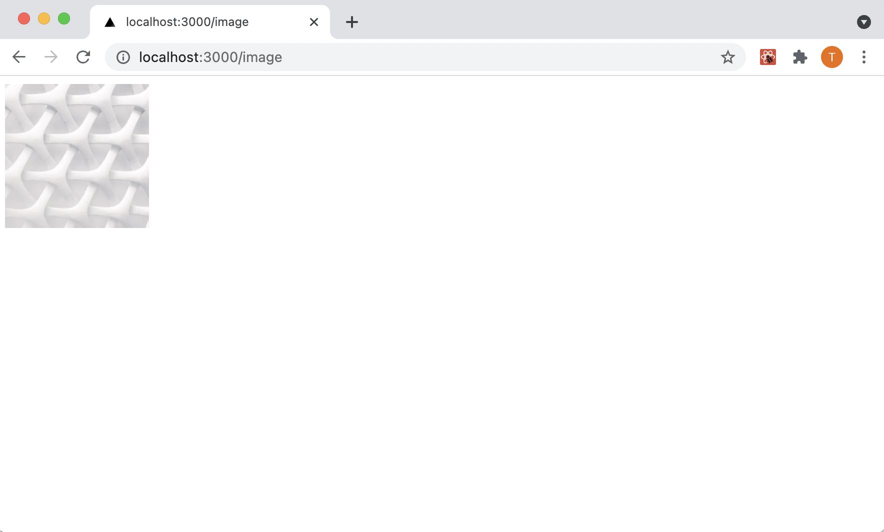 a page with a next/image component