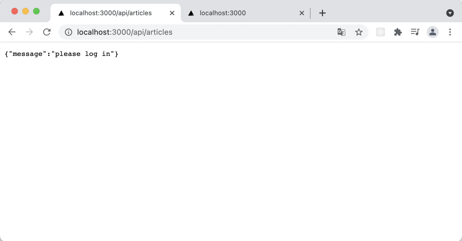 /api/articles is now protected