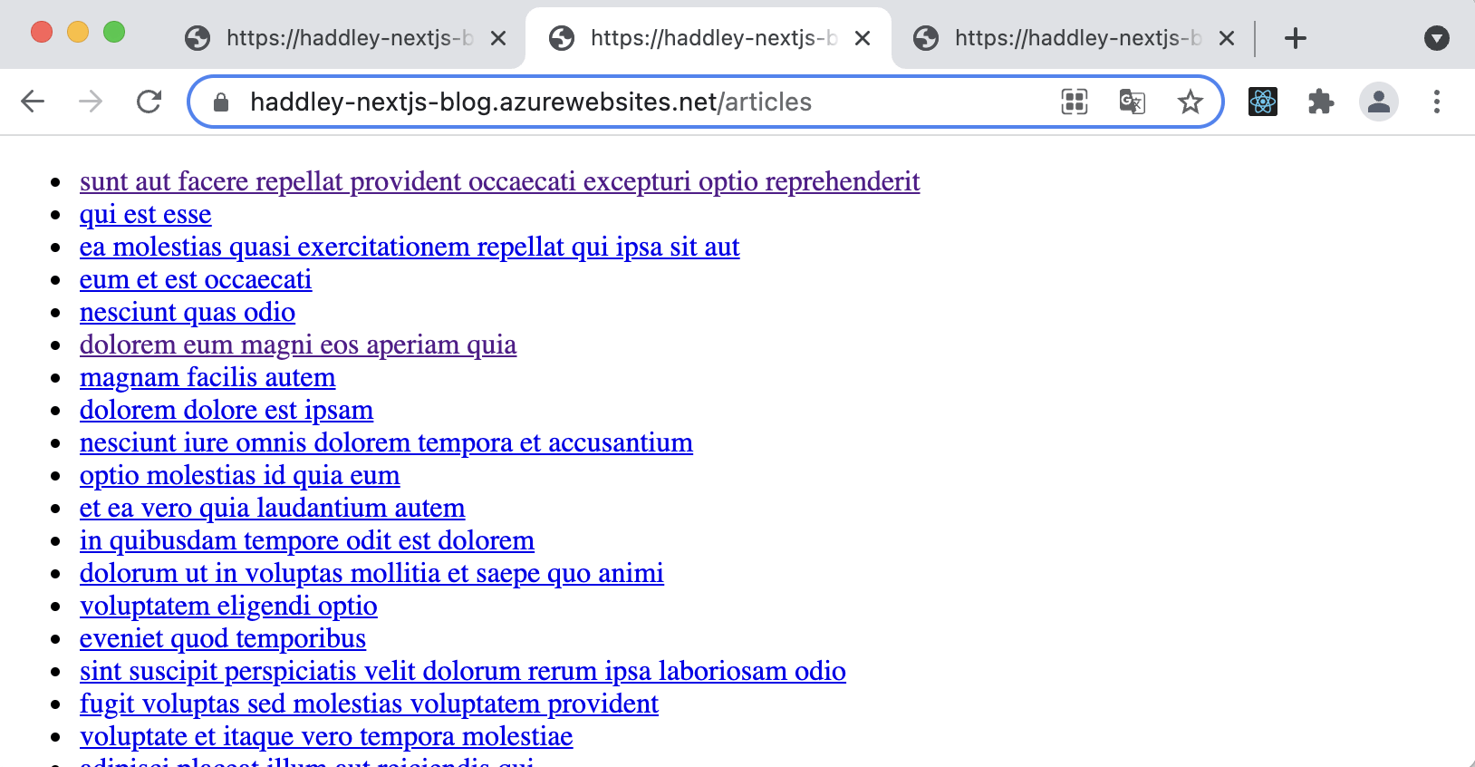 /articles page