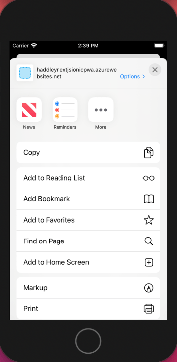 Add to Home Screen