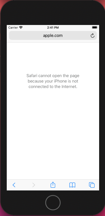 Internet connection disabled