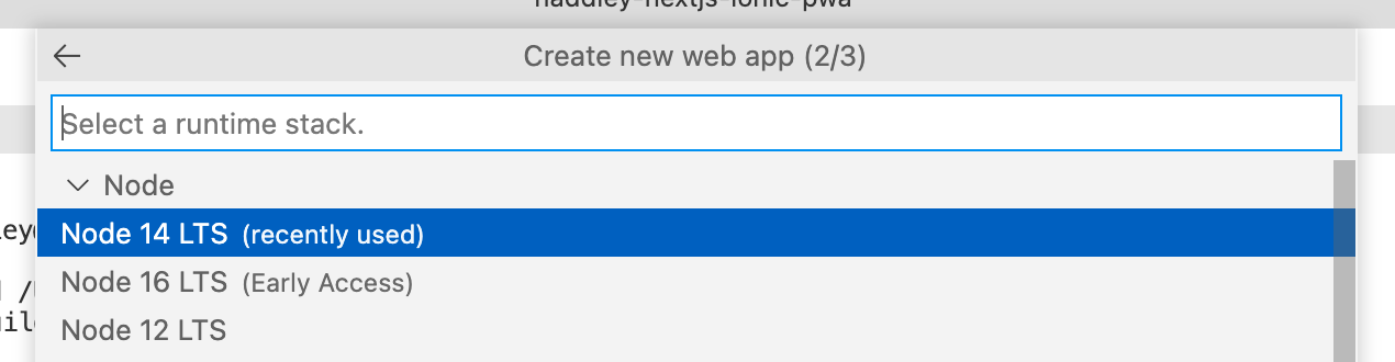 select a node version