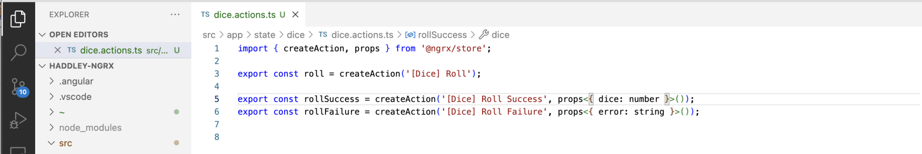 npm i @ngrx/store