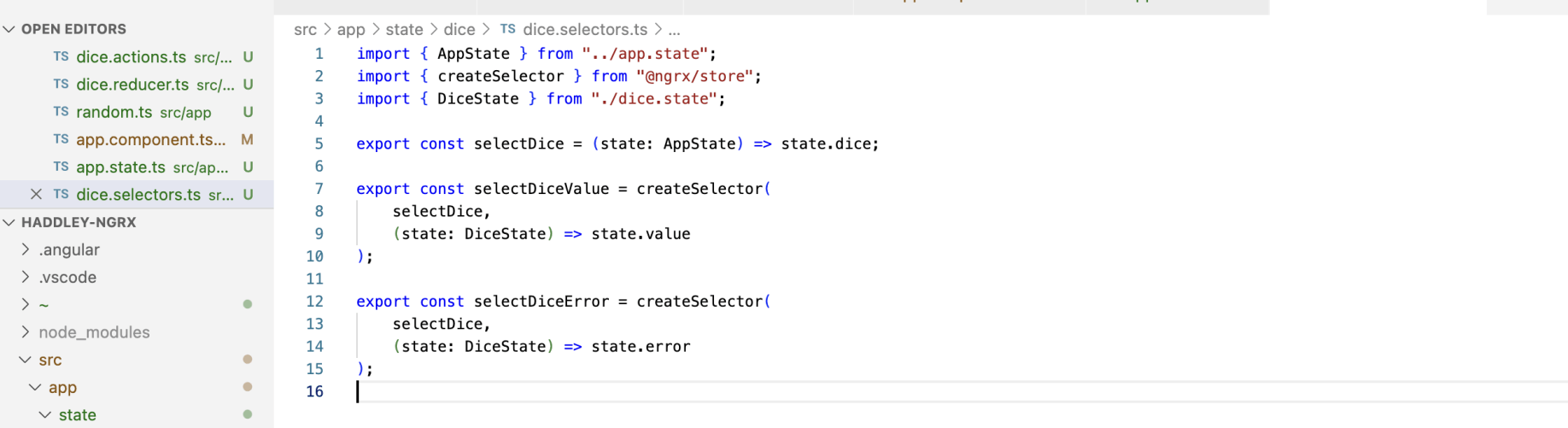 dice.selectors