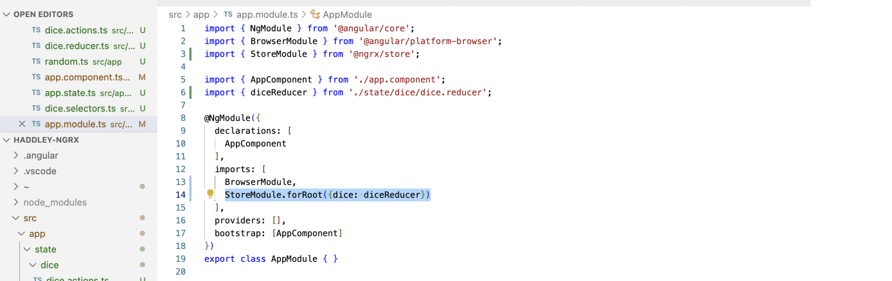 adding StoreModule to app.module