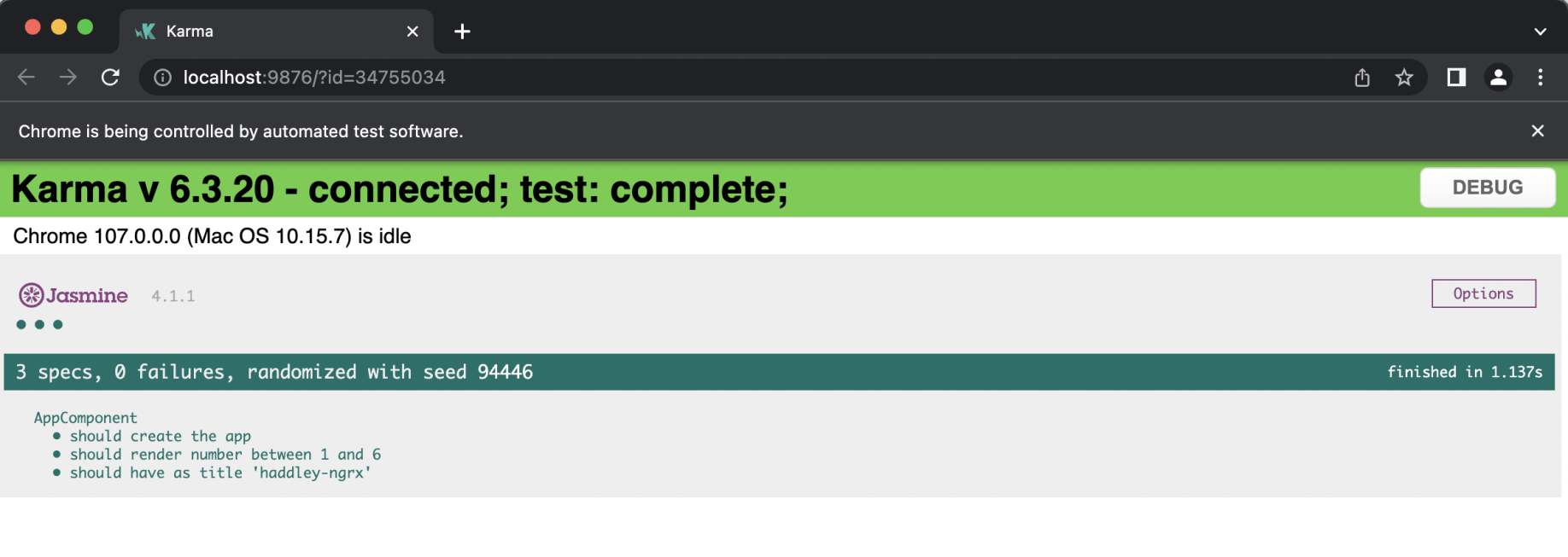 ng test success
