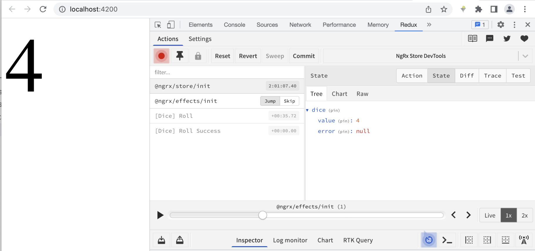 clicking (pin) to focus on dice/value