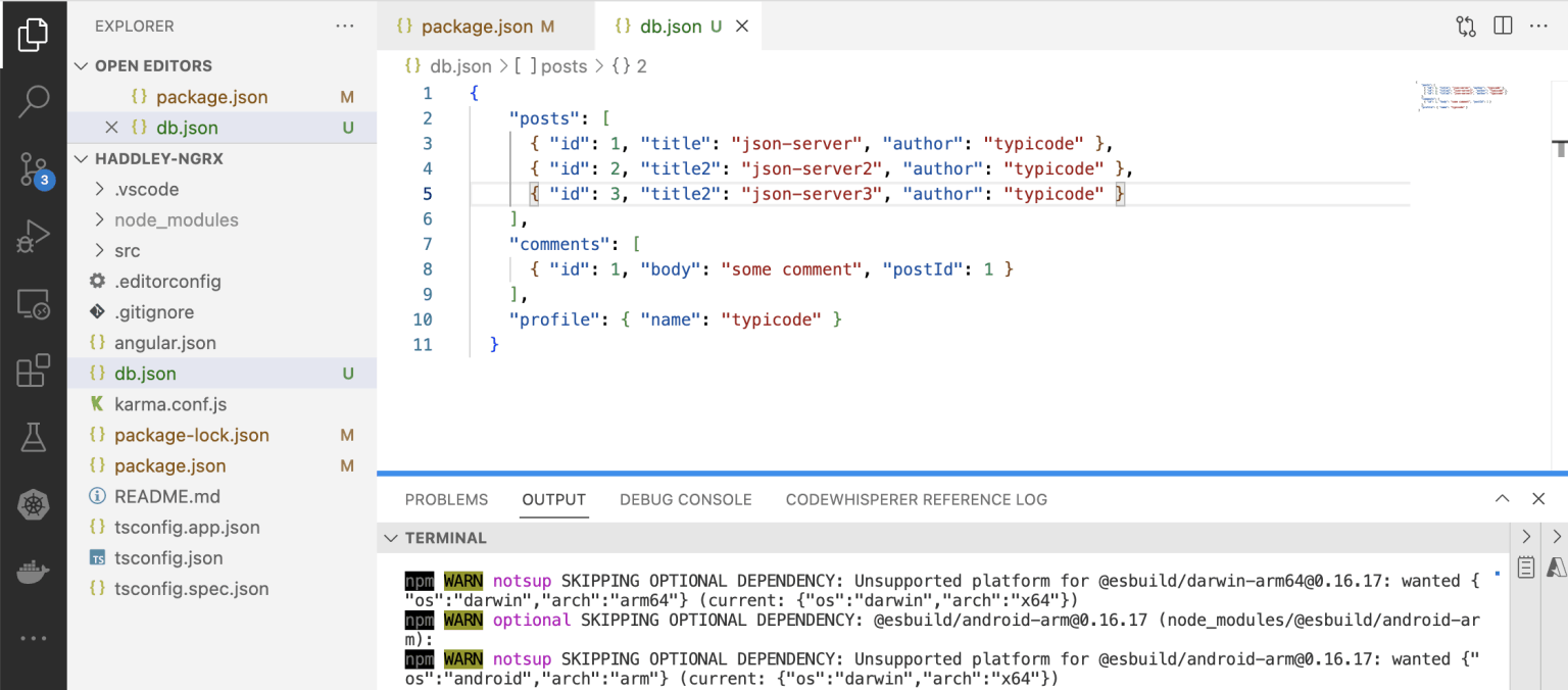 I created a db.json in the project's root folder