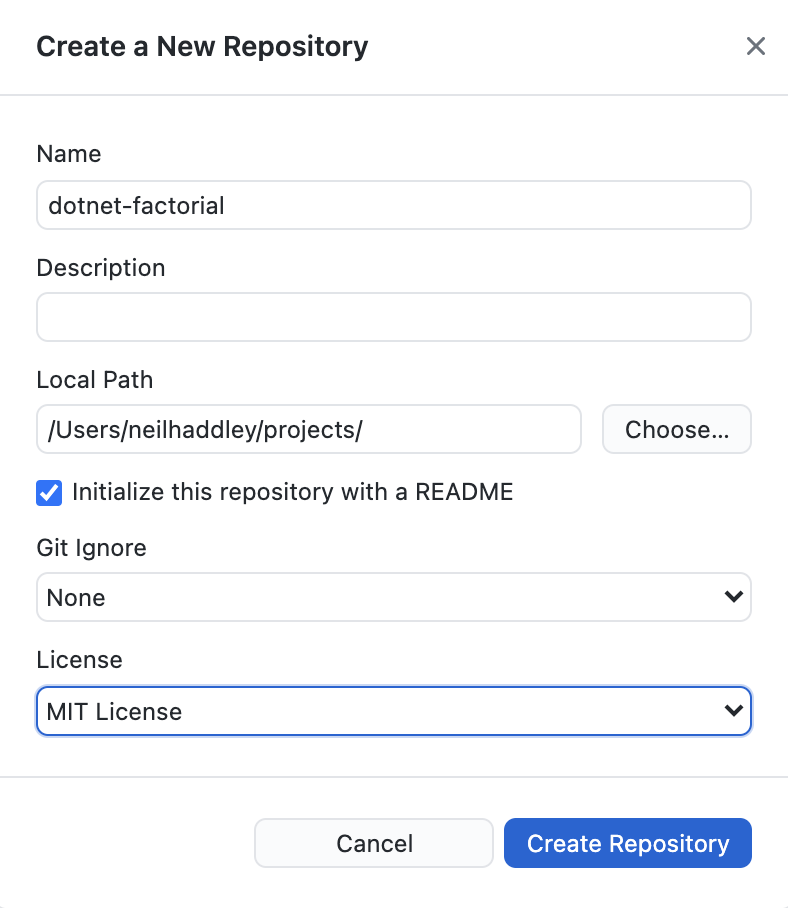 New repository will be named dotnet-factorial