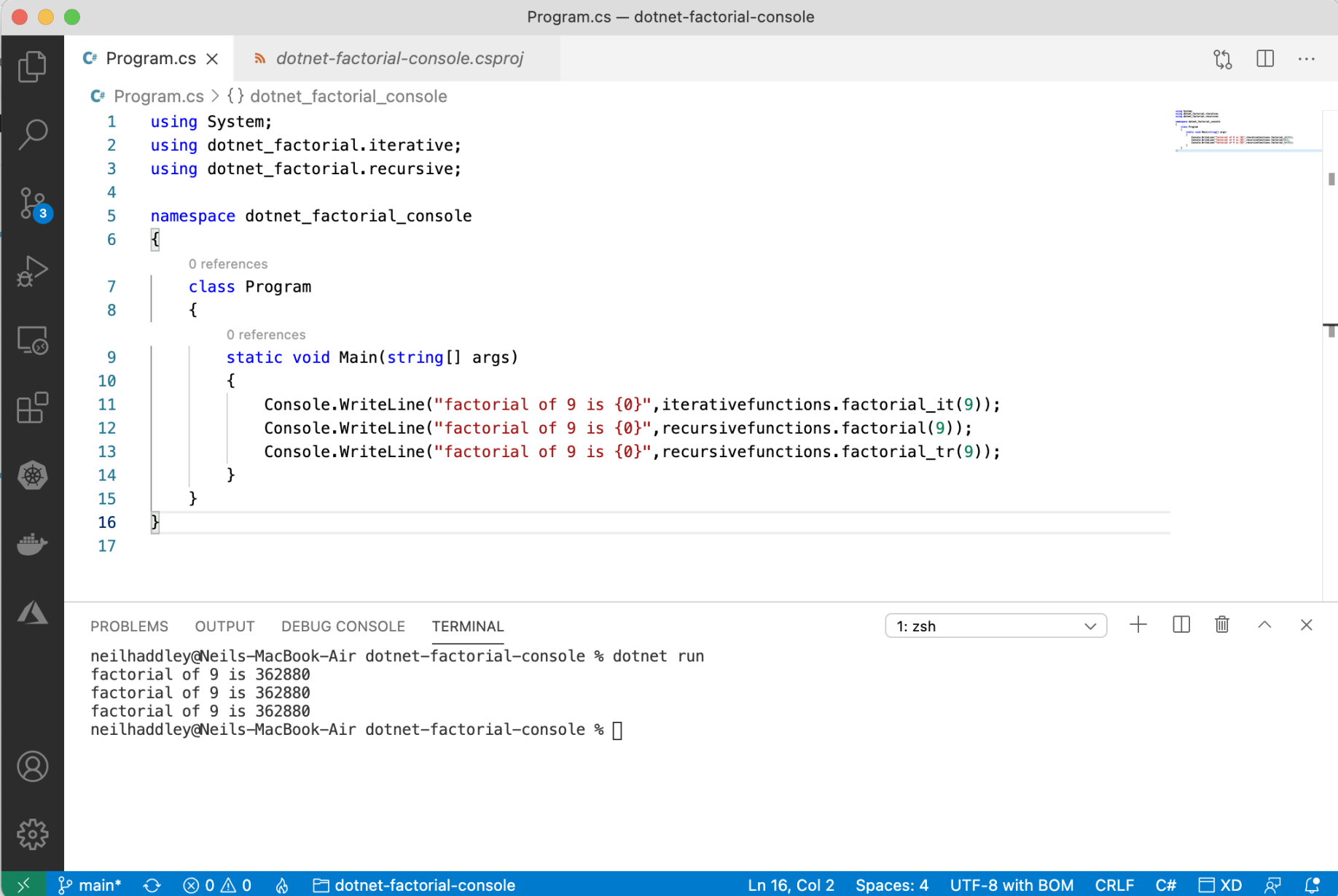 dotnet run