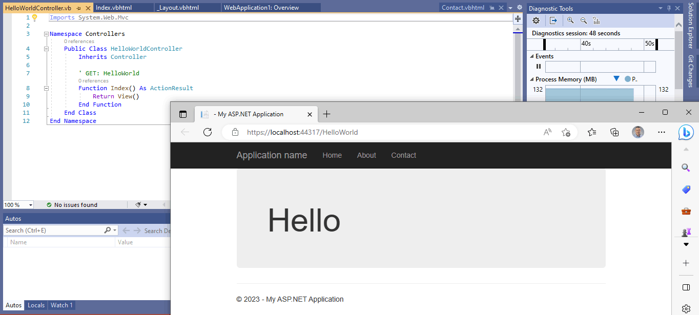 I added the folder name HelloWorld to the url and got the result above