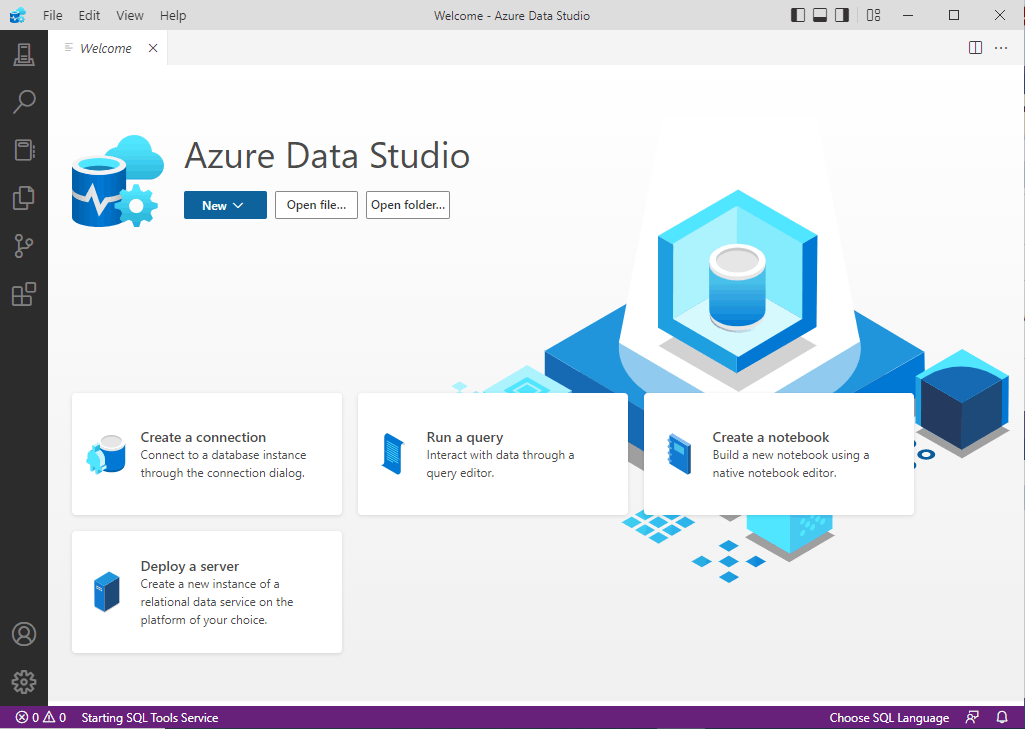 To get another view of the database I opened Azure Data Studio