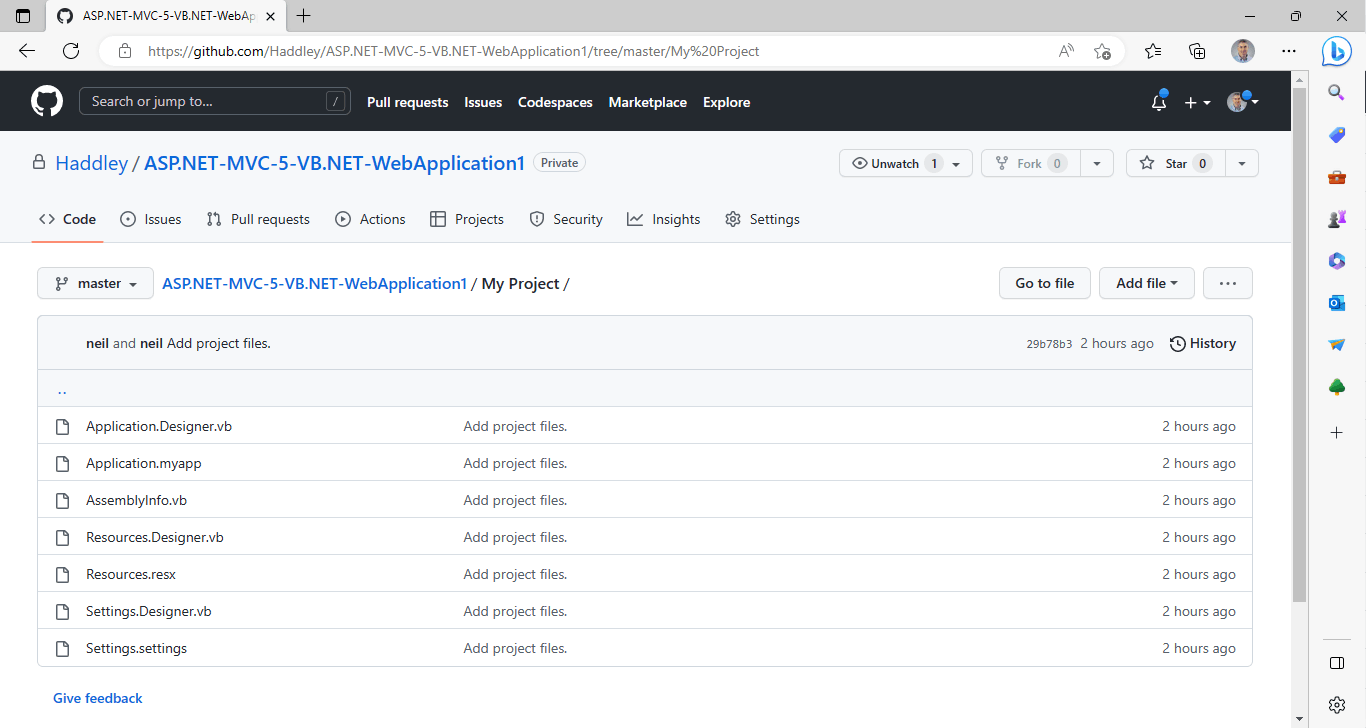 I pushed the project to GitHub