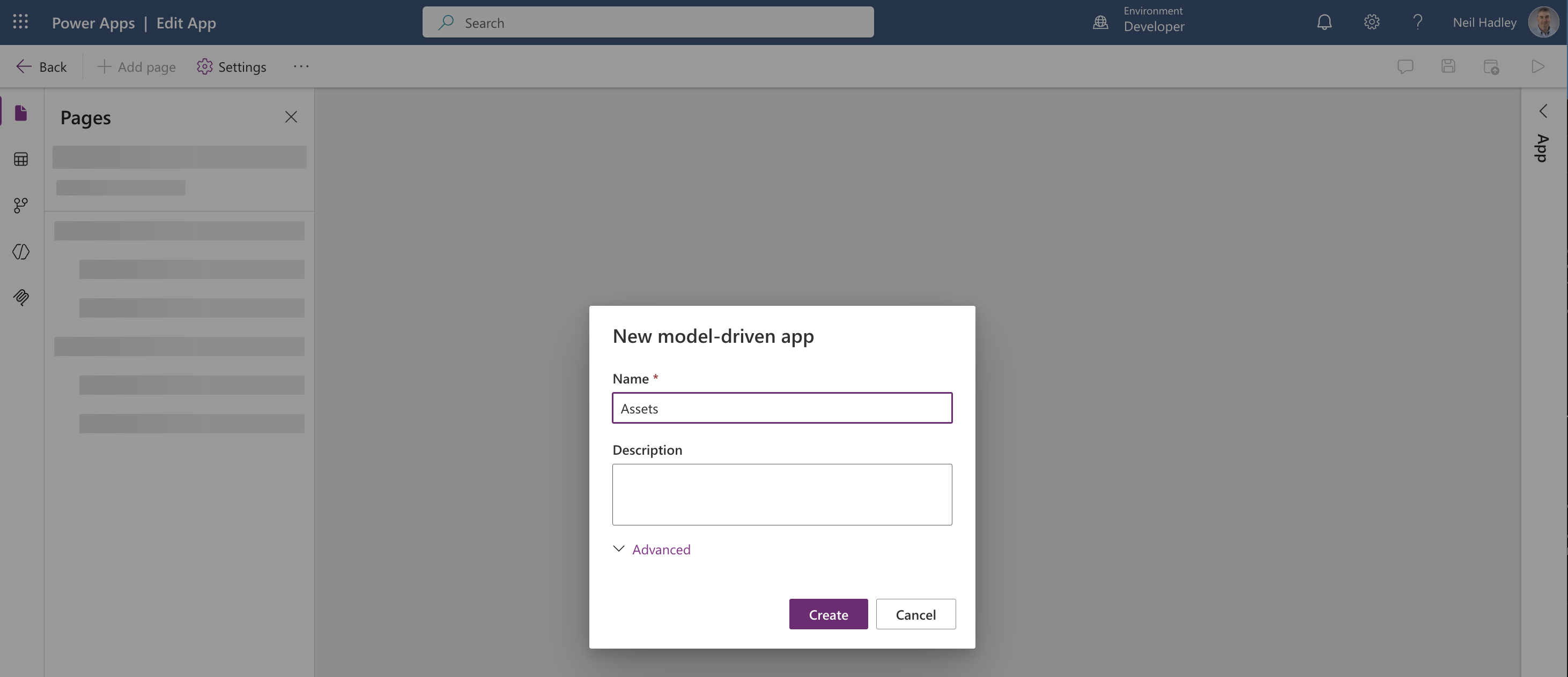 I named the new app Assets