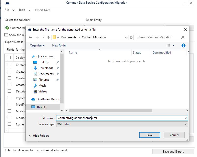I saved the generated schema file