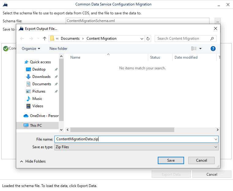 I named the exported data file