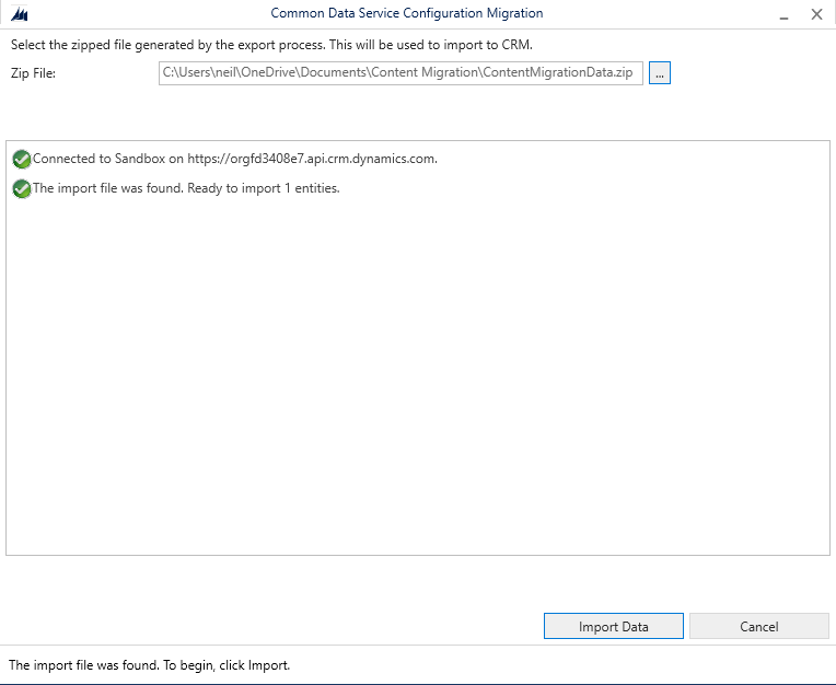 I selected the exported ToDo list data
