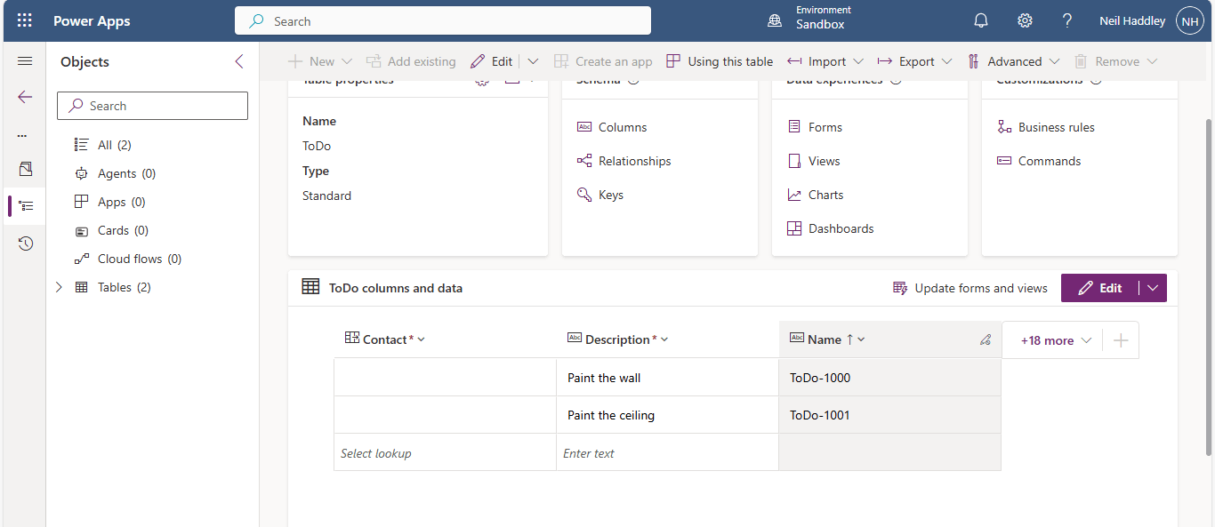 Notice that the Contact lookup column was not populated