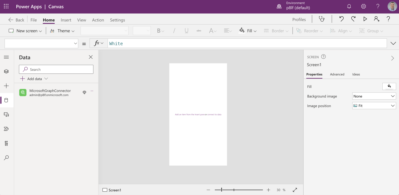 The reference is displayed in the Data tab