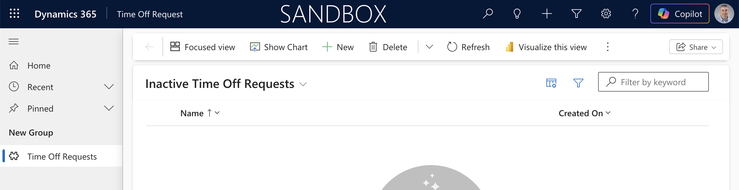 After confirming, the Inactive view was empty again.