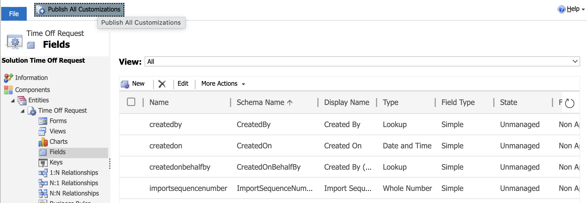 I clicked "Publish All Customizations" from the solution's Fields list to push the transitions live.