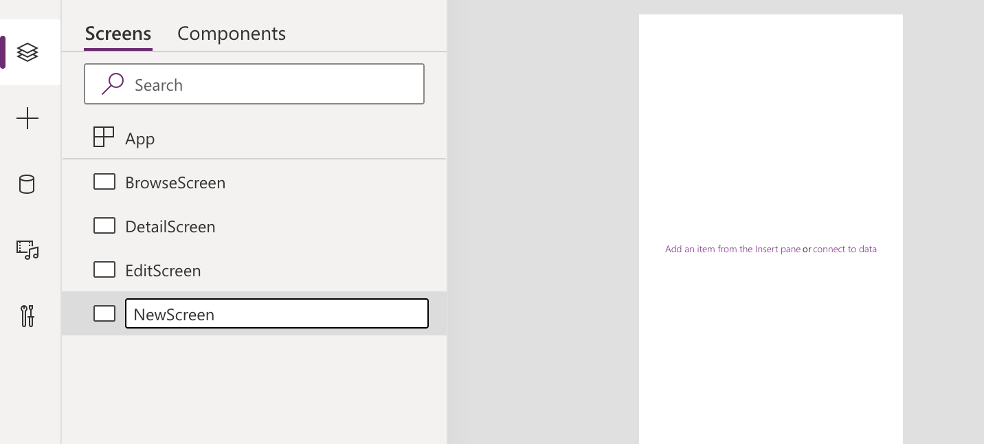 All four screens renamed