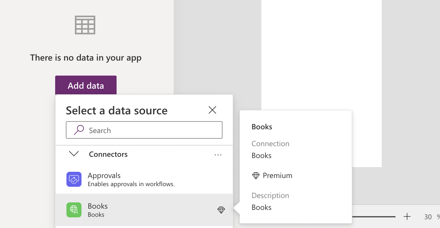 Select the Books Custom Connector