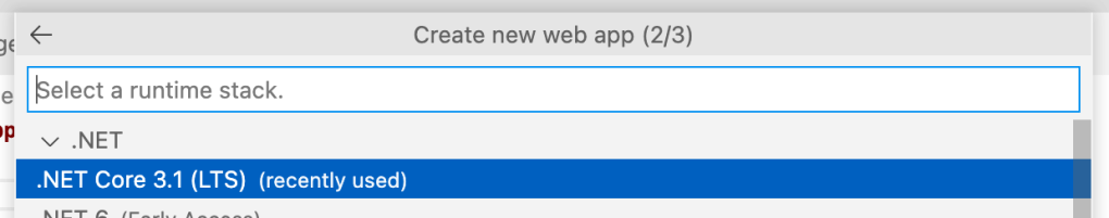 .NET Core 3.1 runtime
