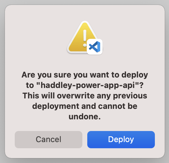 confirm deployment of the code