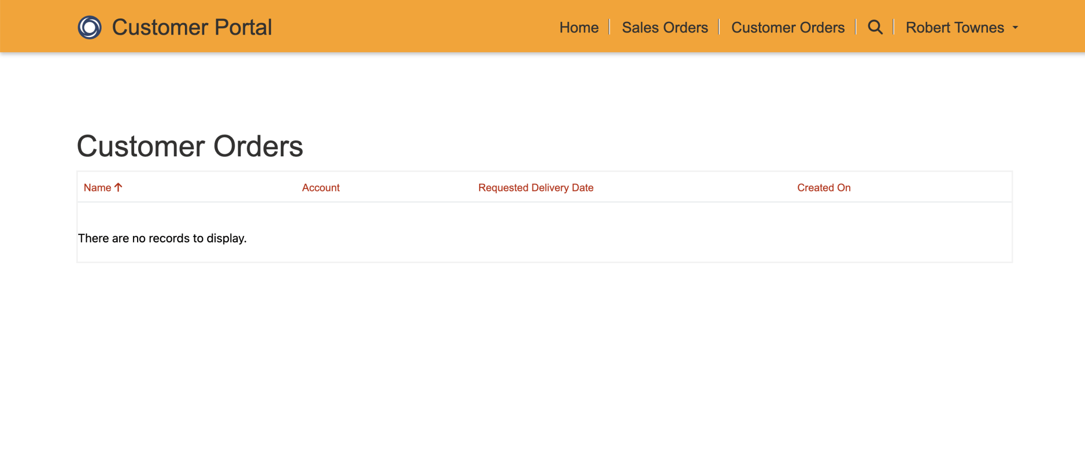 I tested the Customer Orders page