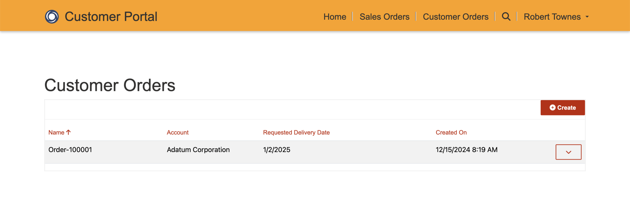 The Customer Order was updated