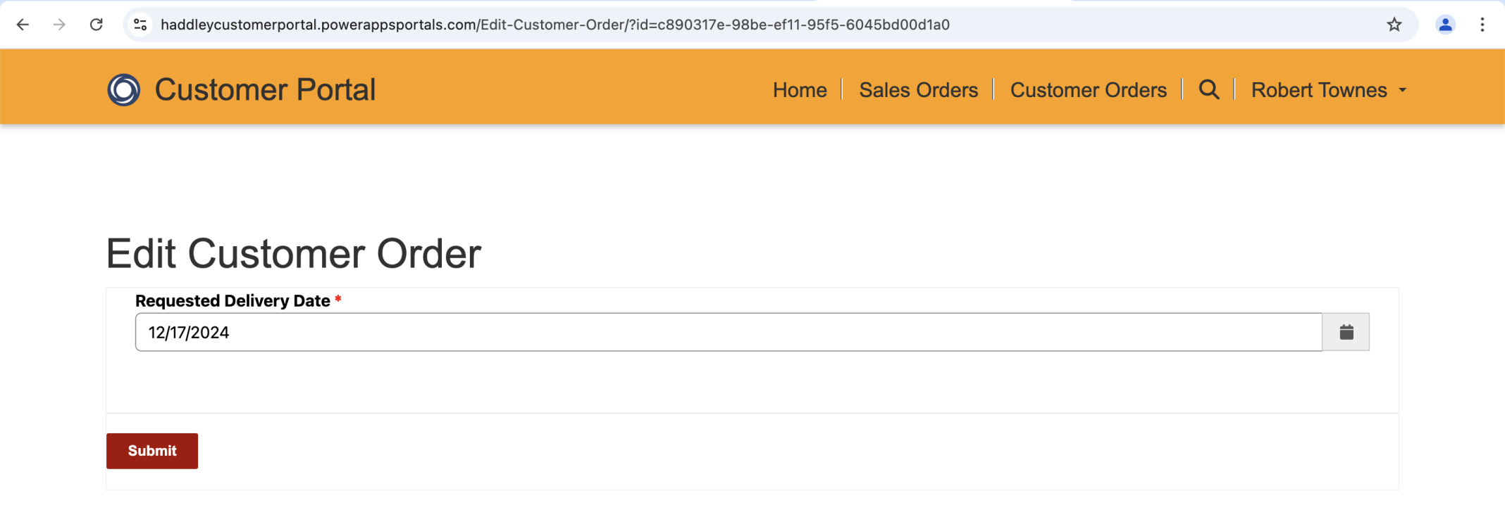 I was redirected to the Edit Customer page