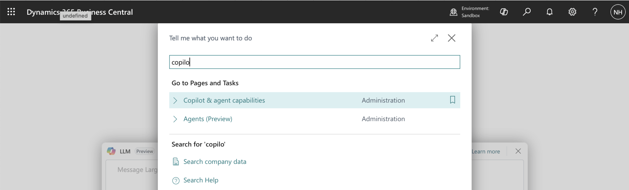 There is a Copilot & agent capabilities page in Business Central