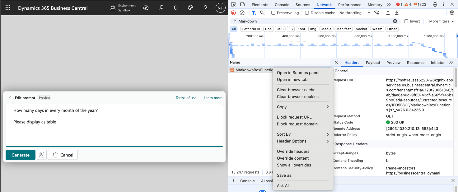 Open in Sources panel