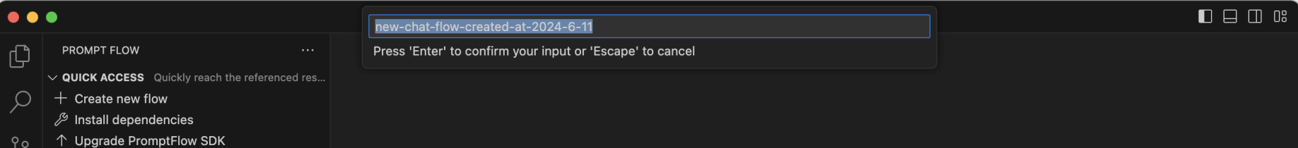 I accepted the default flow name