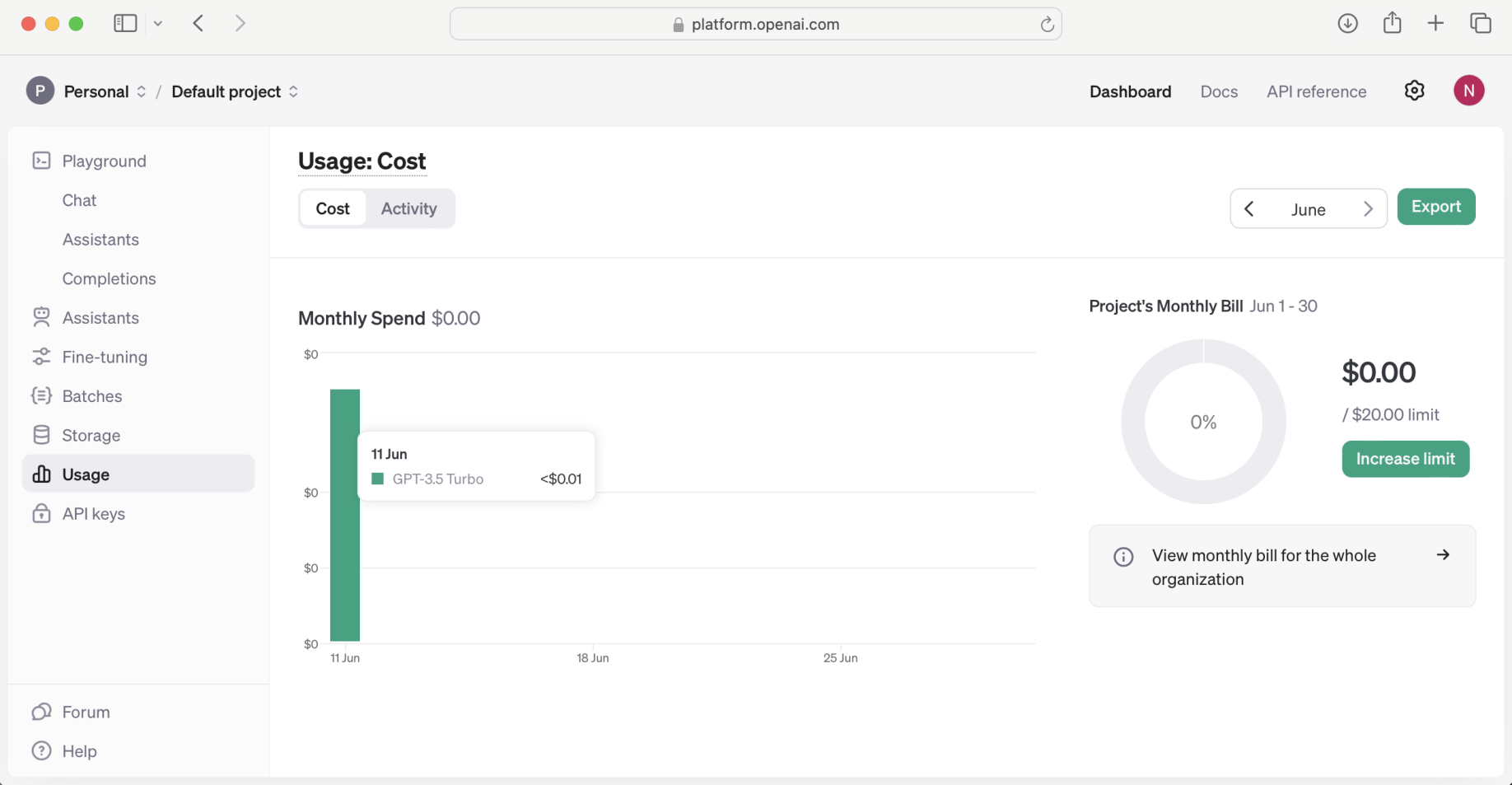 Open AI cost $