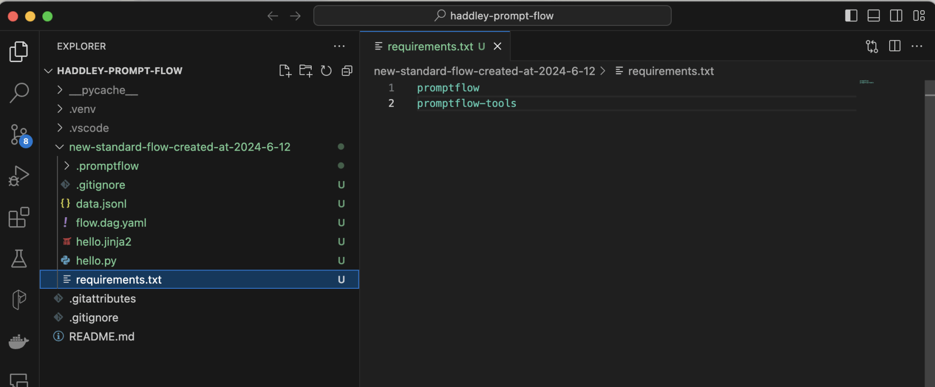 I manually added promptflow-tools to the requirements.txt file