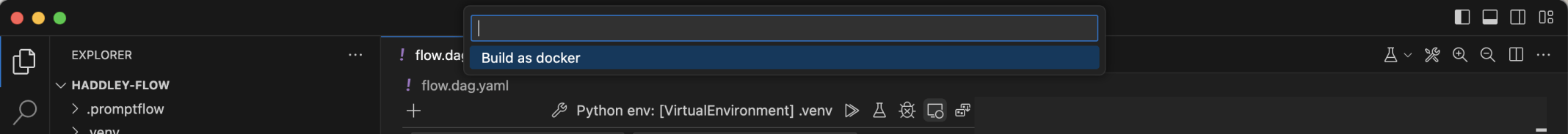 I selected the build button
