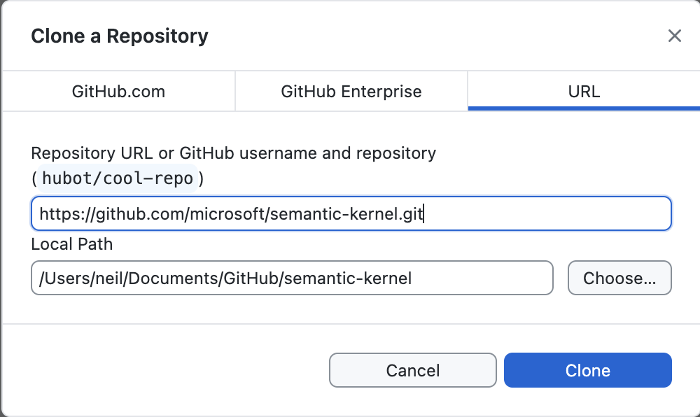 I cloned https://github.com/microsoft/semantic-kernel.git