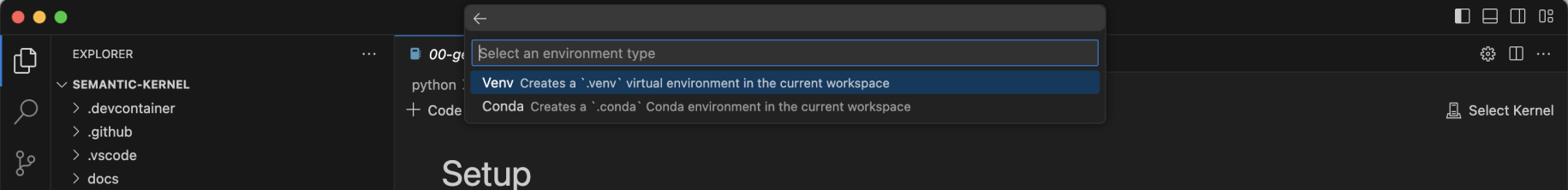 I clicked the Venv option