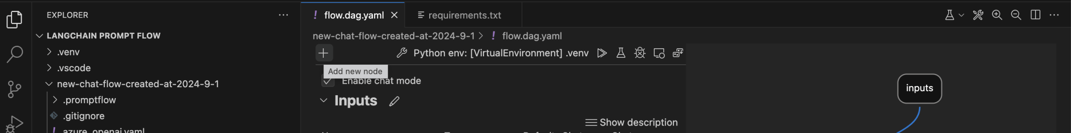 I added a new node