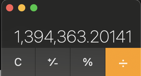 The correct result