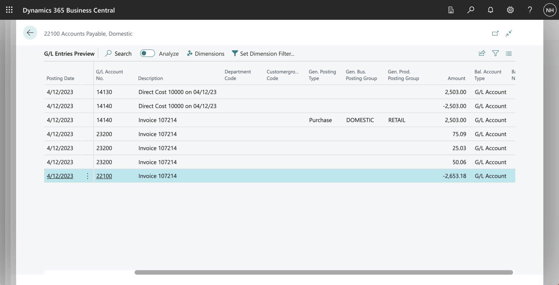 Here are the entries that are generated from the Purchase Invoice Document