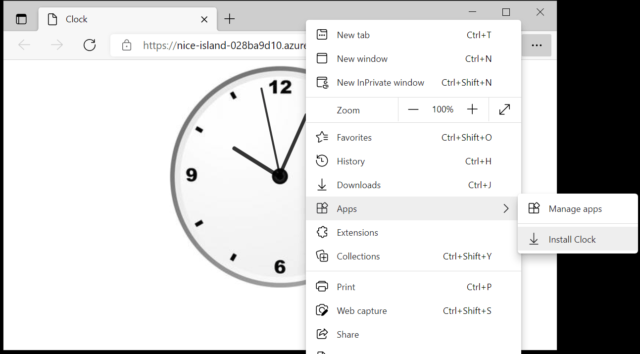 The Clock app can be "installed" onto a Windows 10 laptop