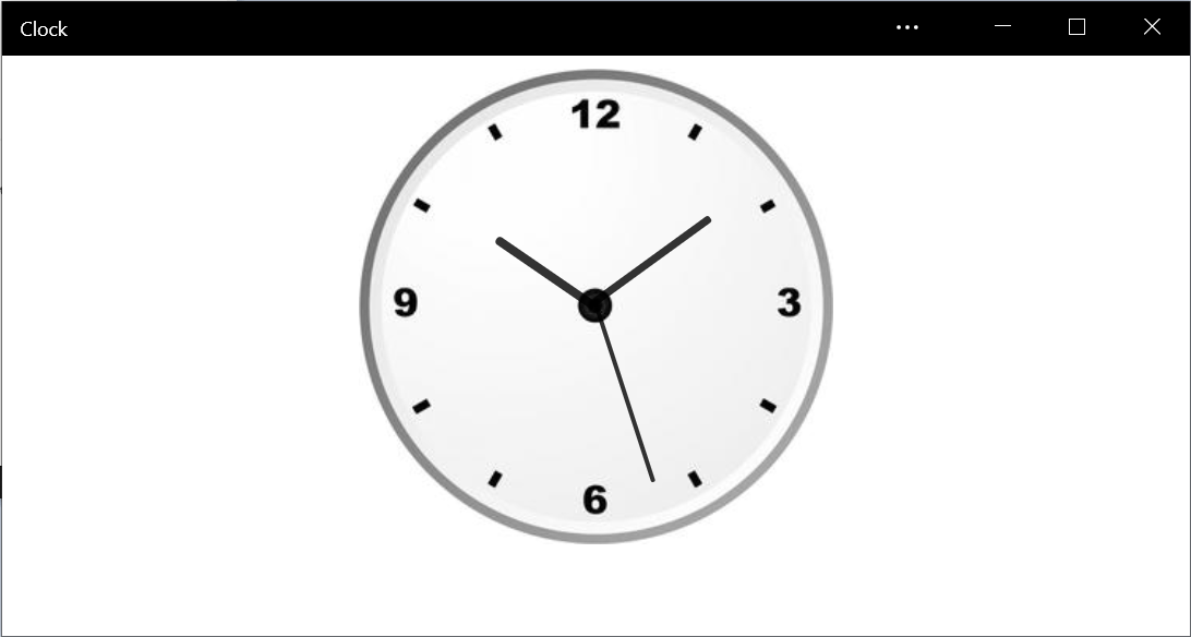 The Clock Application running on the Windows 10 laptop