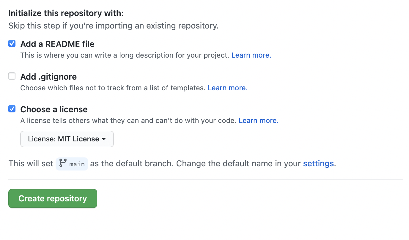Click the "Create repository" button