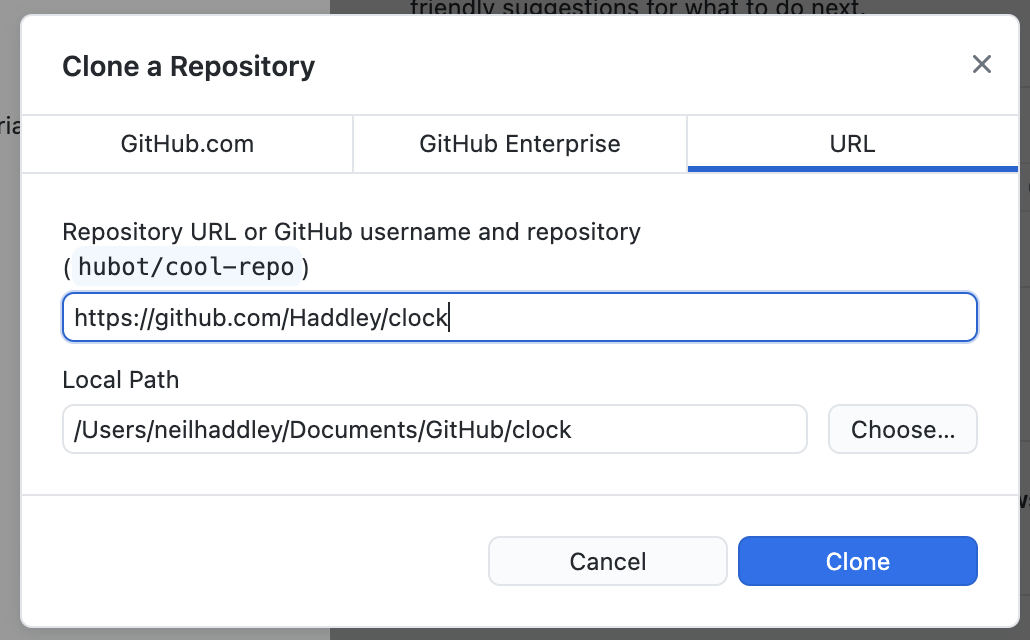 Open the project using GitHub Desktop