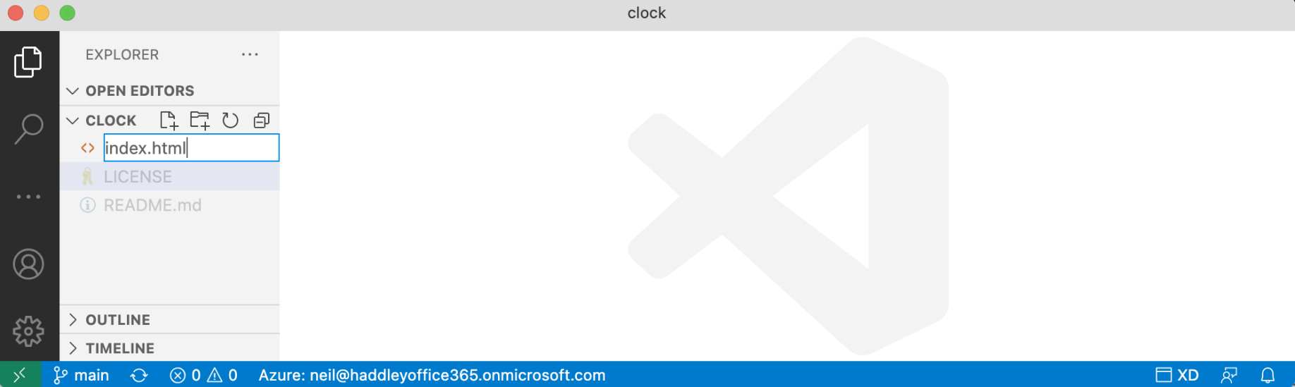add an index.html page
