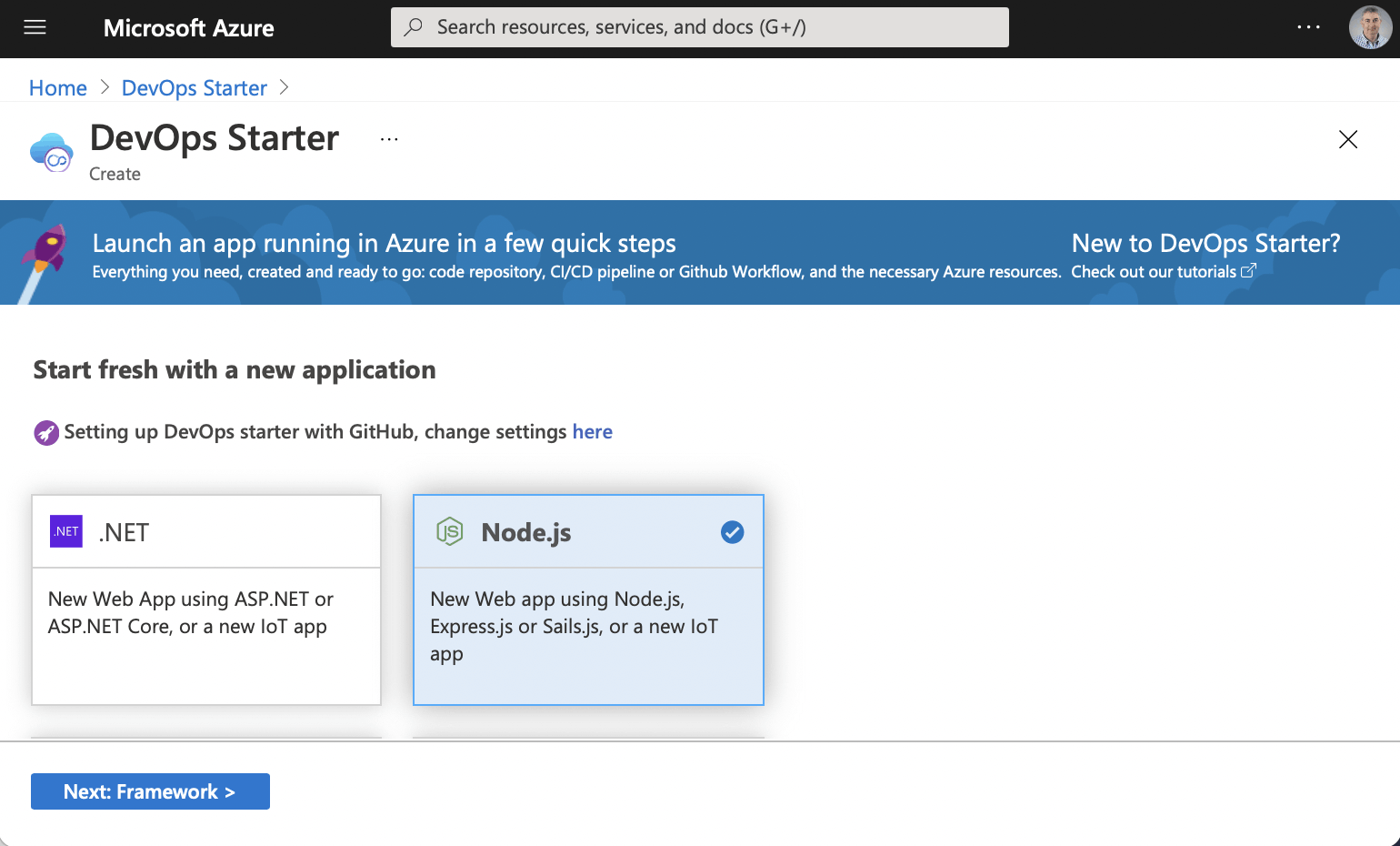 Setting up Node.js web app with GitHub